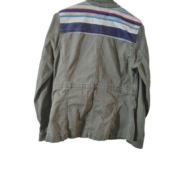 Lucky Brand Jacket Women’s SMall Green Military Utility Cargo Full Zip Button - Picture 7 of 9